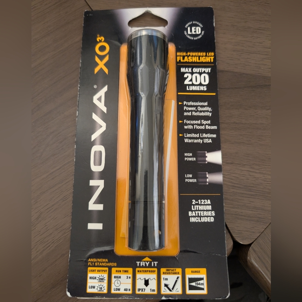 X03 Black LED Flashlight